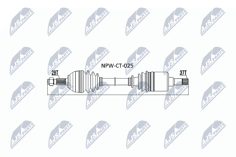 N.T.Y. NPW-CT-025.NTY Drive Shaft for CITROËN,DS,FIAT,PEUGEOT