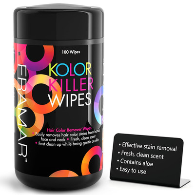 Framar Kolor Killer Wipes   Hair Dye Remover for Skin, Hair Color Remover