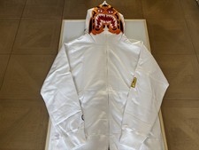 Autentica felpa con cappuccio zip intera A Bathing Ape Bape Tiger bianca XL nuova squalo Giappone