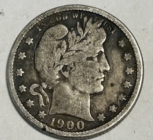 1900 O  Barber Quarter Silver 25C Philadelphia Business Strike US Coin