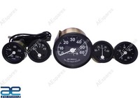 FüR Willys Jeeps Ford Gpw MessgeräTe Set Tachometer Temp-Oil Fuel Ampere Schwarz