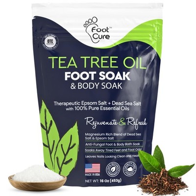 Tea Tree Oil Foot Soak with Epsom Salt - 1 Pound (Pack of 1), Multi-Colored 