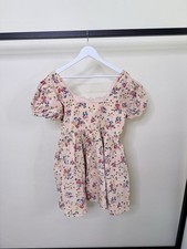 Love Shack Fancy Floral Cotton Corduroy Peachy Mini Dress Size 14 (US 10)