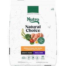 Nutro Natural Choice Small Bites Adult Dry Dog Food, Chicken and Brown Rice,30lb