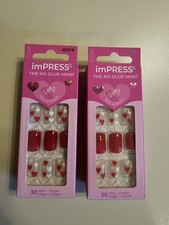 Kiss imPress Color Kiss To Remember Press On Nails Lot Of 2 NEW