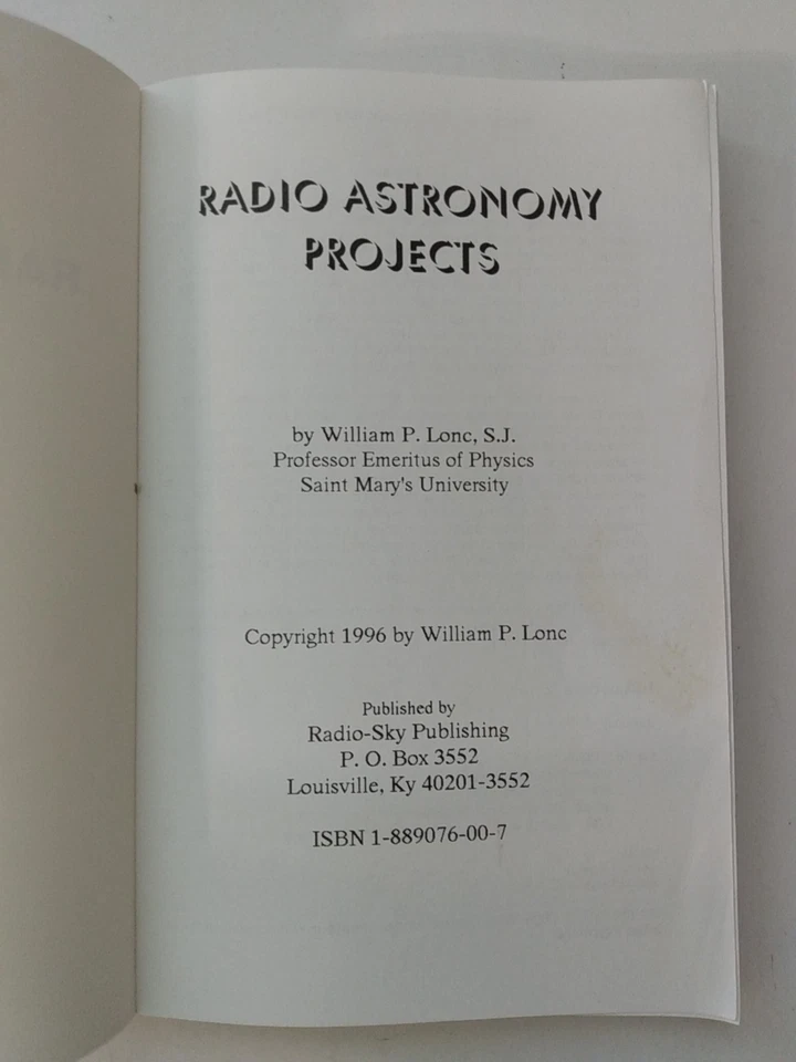 William Lonc Radio Astronomy Projects 1996 Physics St Mary’s Univ. PB - Image 2 of 4
