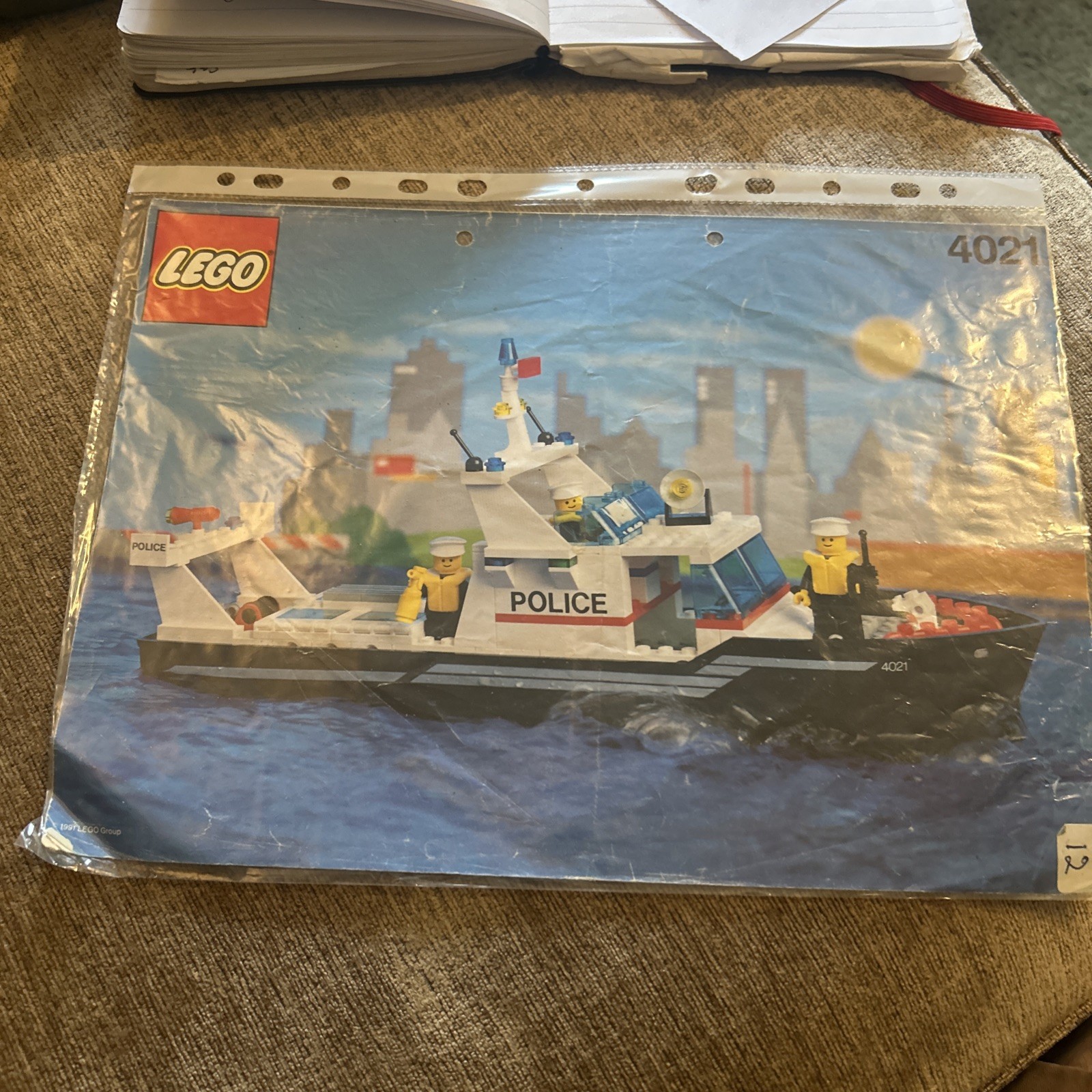 Lego vintage town: Police Patrol Boat  (4021) instructions only