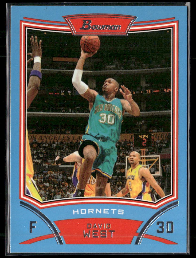2008-09 Bowman #48 David West Blue #/499