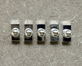 NEW Lego Lot 5 CHROME SILVER TILE BALL 1x2 Part 70942 Belville Playland Set 5870