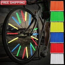 12pcs Reflective Bike Wheel Rim Stickers Safety Bicycle Cycling Reflector Tapes