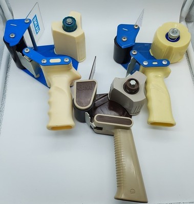 Lot of 3 Industrial Tape Dispensers - RICO 2'', 3M Scotch 2'', and U-Line 3''