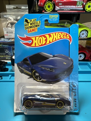 Hot Wheels HW City Ferrari 458 2013 azul Italia 35/250 - Imagen 1 de 4