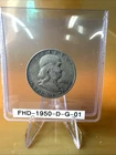 1950 D Franklin Half Dollar 90% Silver, 1/2 Dollar, Liberty Bell Good Condition