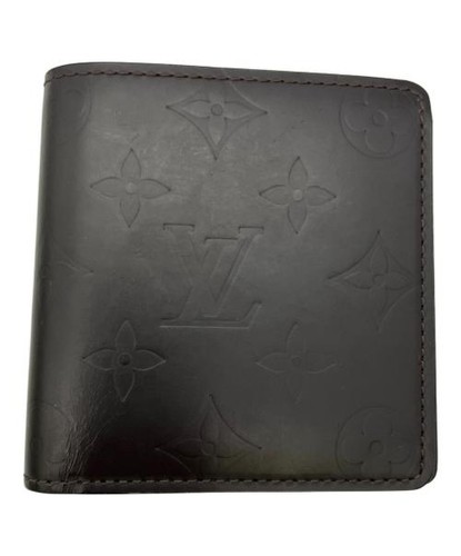 LOUIS VUITTON                    Bi-fold wallet Monogram Glacé black