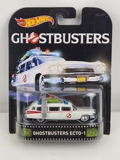Hot Wheels Ghostbusters Ecto-1 Retro Entertainment #DJF42 2015 White 1:64 New