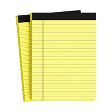 Legal Pads 8.5 X11, Narrow Ruled Notepads, 2 Pack, 50 Sheet/Pad, Yellow Legal