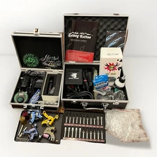 Pro Tattoo Kit Dragonhawk Mast Pen Coil Machines Big Wasp WJX Needles Lot