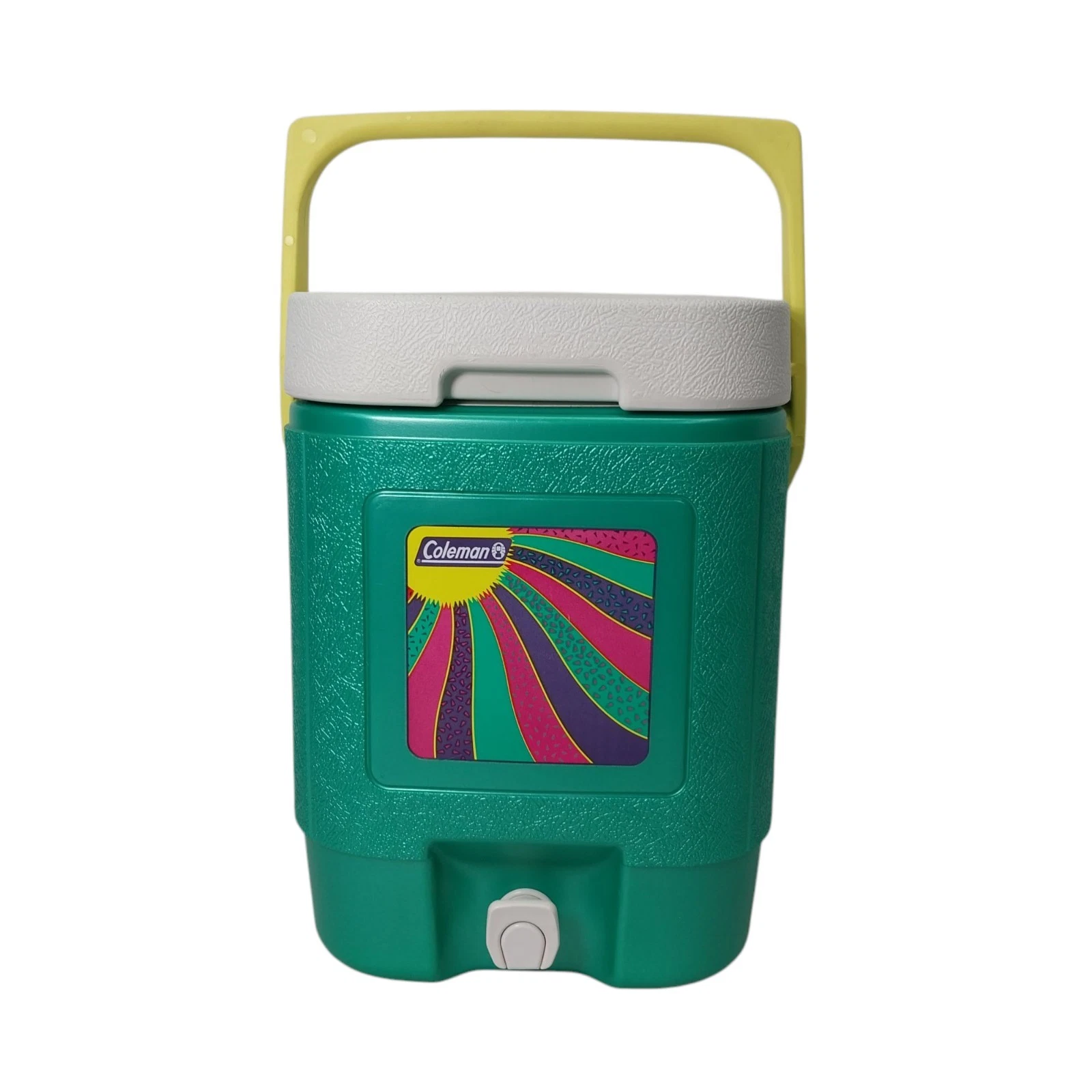 Retro 90s Metallic Teal Coleman Water Cooler Beverage Dispenser 3 Gal 5653