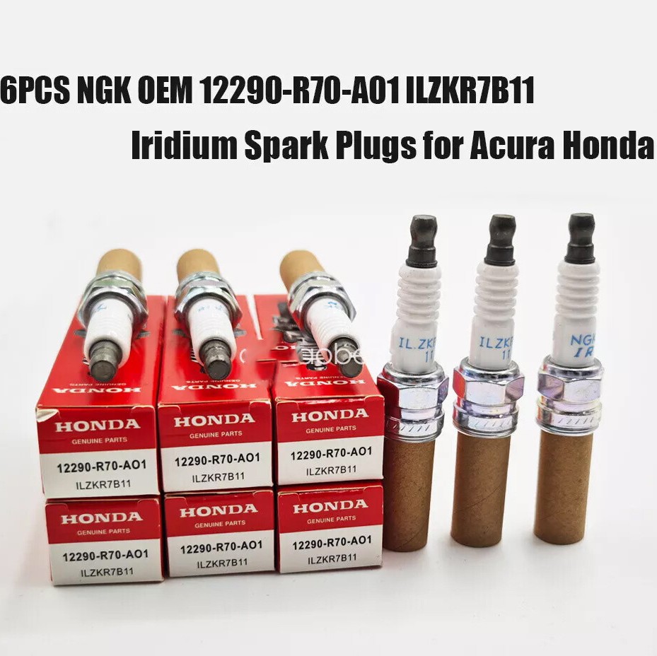6x Genuine OEM NGK Iridium Spark Plugs For Honda 12290-R70-A01 ILZKR7B11 USA