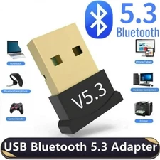【NEW】USB BLUETOOTH 5.3 ADAPTER FOR PC, LAPTOP, WIRELESS SPEAKER, AUDIO RECEIVER
