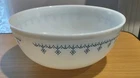 Vintage Pyrex Mixing Bowl Blue Snowflake Garland 4Qt #404 10"