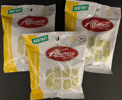 NEW! Albanese World's Best Gummi ''PINEAPPLE GUMMY BEARS'' {3 BAGS}