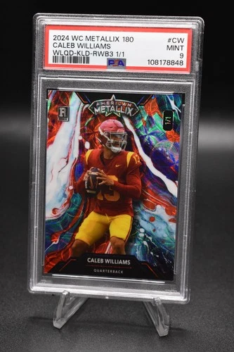 2024 Wild Card Metallix - Caleb Williams Kaleioscope Red/White/Blue 1/1 PSA 9