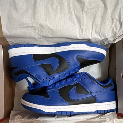 Nike Dunk Low Retro Black Hyper Cobalt White Leather DD1391-001 Sneaker