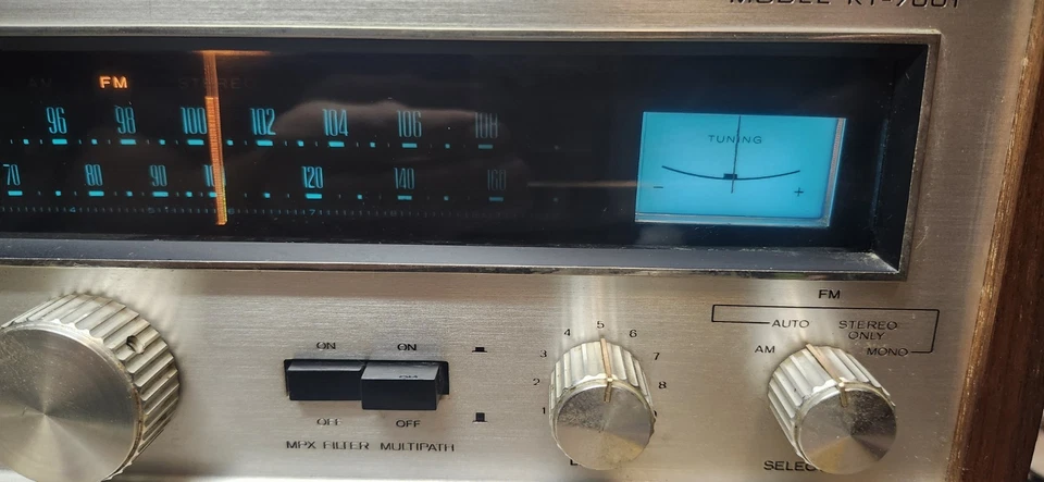 1972 Kenwood KT-7001 Solid State AM FM Stereo Tuner Silver Faceplate - Tested - Image 3 of 4