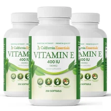 California Essentials Vitamin E 400IU Softgels, Immunity Boost Supplement CT 750