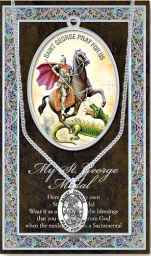 CHOOSE FRM 62 Pewter Patron Saint Medal on Chain Necklace Confirmation Gift NEW! - Picture 27 of 71