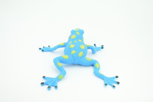 Frog Toy Blue, Stretchable, Squishy, Squeezable, Soft Rubber, Gift, 6" US04 B59 - Picture 8 of 10