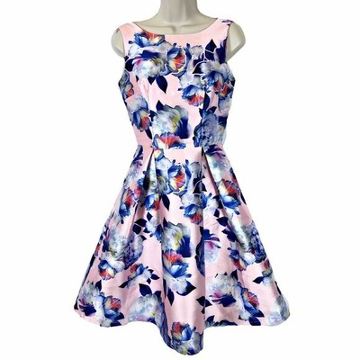 chi chi london blue floral dress