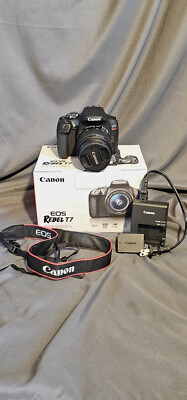 Canon EOS Rebel T7 24.1 MP DSLR Camera w/ 18-55mm Lens + Cleaning Kit & Extras