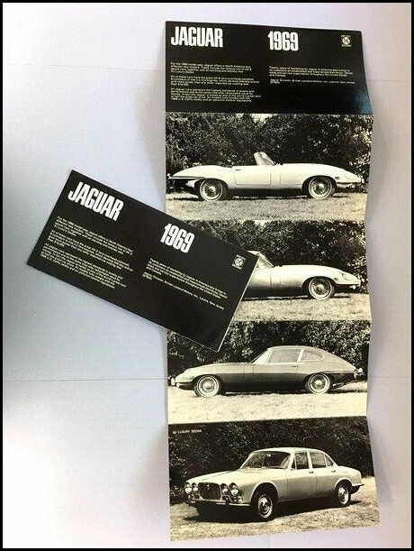 1969 Jaguar Original Vintage Car Sales Brochure - XKE E-Type Roadster XJ6