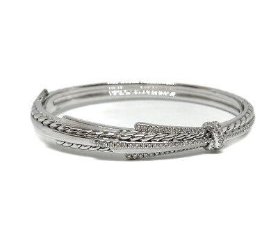 David Yurman Sterling Silver Angelika Bangle with Diamonds