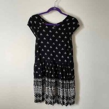 MINKPINK Black and White Pocket Dress Bird Small