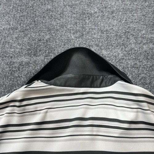 Ashworth Golf Polo Large Black White Stripe Performance Rugby Shirt Mens - Bild 17 von 17