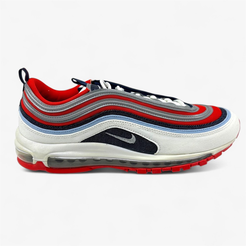 Nike Air Max 97 Chile Red Metallic Silver Mens Size 13 Running Shoes