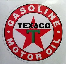 Texaco gasoline sticker decal hot rod rat vintage look car truck drag race 52