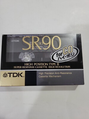 VINTAGE TDK SR90 AUDIO CASSETTE TAPE BLANK NEW SEALED  Made in Japan TYPE II 2