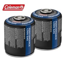 2 x Coleman C300 Performance Gas Cartridge Camping Caravan Cooking Outdoors