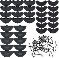 24 Pairs Shoe Repair Heel Plates Shoe Heel Tips Taps Sole with 3 Sizes Heel R...