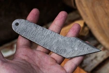 HANDMADE DAMASCUS STEEL BLANK BLADE HUNTING TANTO KNIFE SKINNING  X-11