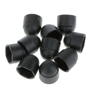 Black Domed Plastic Nut // Bolt Cover Caps 8MM Spanner Size 5mm PK 4 M5