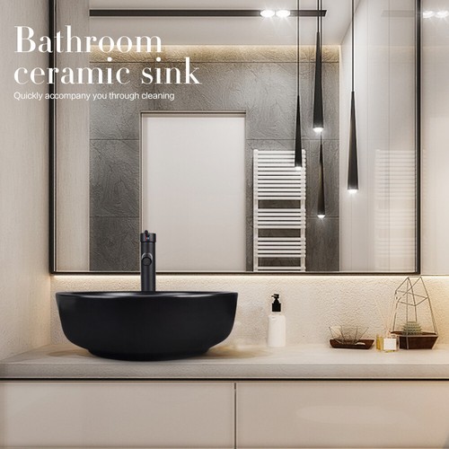 24 Inch Bathroom Vanity Wall Mounted Cabinet Vessel Sink Set with Mirror & Shelf - Picture 9 of 12