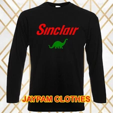 Sinclair Dino Gasoline Men's Long Sleeve Black T-Shirt Size S - 2XL