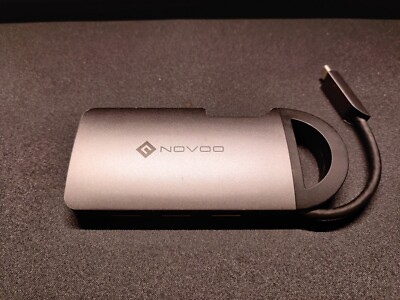 Novoo USB-C Hub 3x USB 3.0, HDMI, 2x SD-Kartenslots, Ethernet, PD 65 Watt