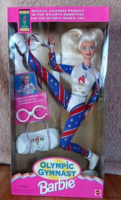 Barbie Gymnast Doll Olympic Games 1995 Mattel Vintage Atlanta Red