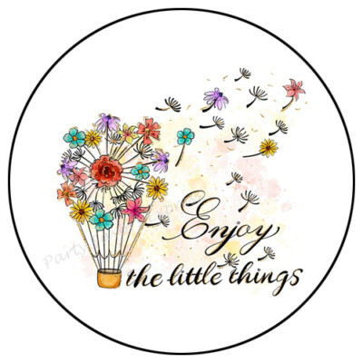 ENJOY THE LITTLE THINGS ENVELOPE SEALS LABELS STICKERS PARTY FAVORS